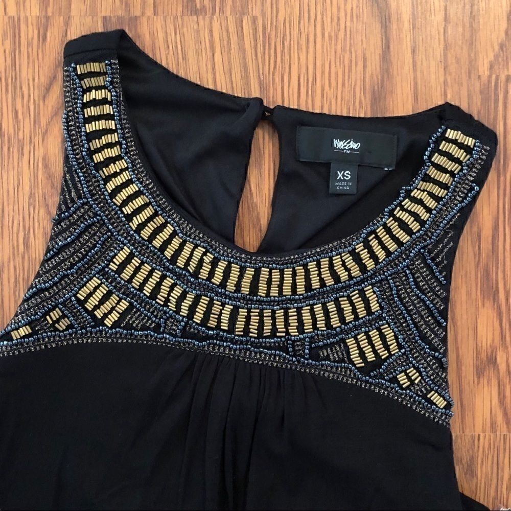 Mossimo | NEW Black Sleeveless Beaded Dress - XS - Picture 2 of 5